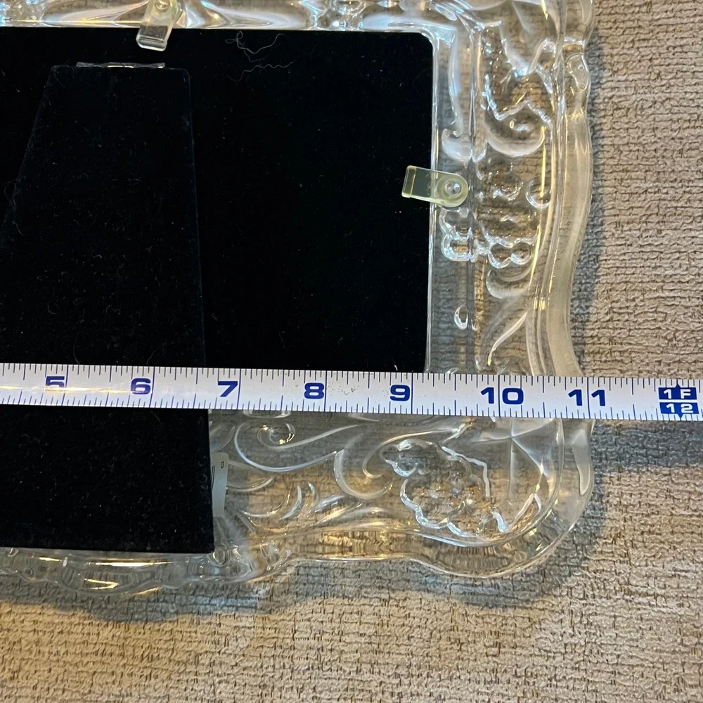 Mikasa Vintage Memories Duet Crystal Picture Frame Germany Frosted 11.5